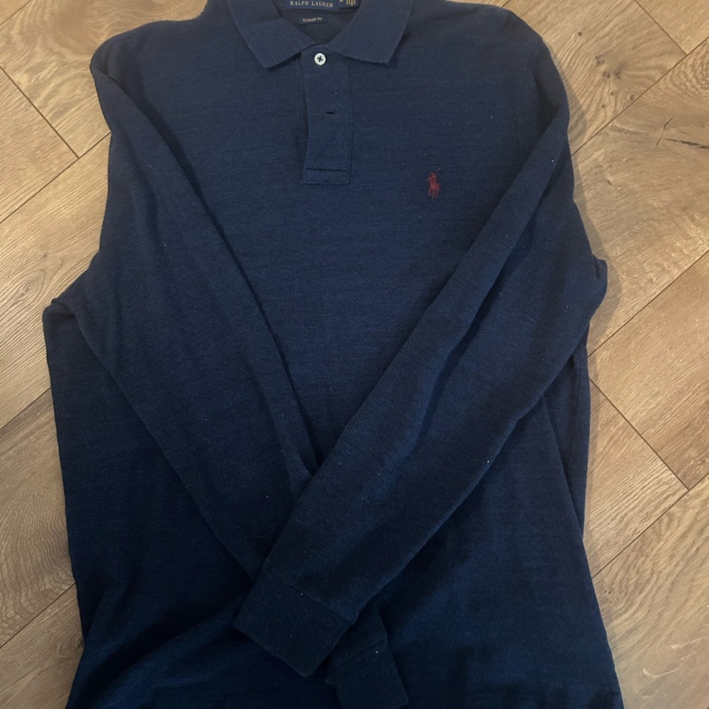 Ralph Lauren Blue Polo Shirt Classic Style